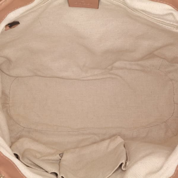 Pre-owned Gucci Diamante Canvas Sukey Satchel Brown