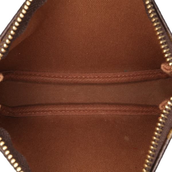 Pre-owned Louis Vuitton Monogram Mini Pochette Accessoires Brown