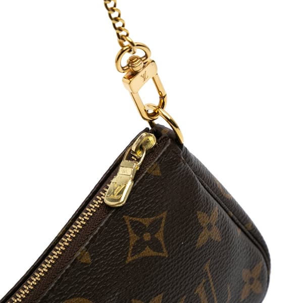 Pre-owned Louis Vuitton Monogram Mini Pochette Accessoires Brown