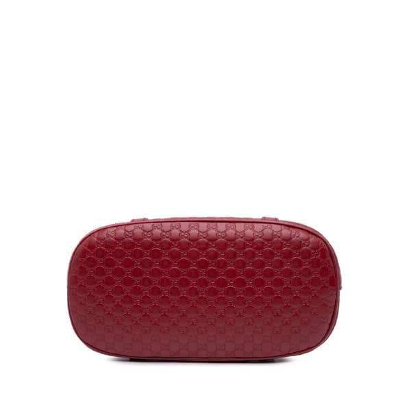 Pre-owned Gucci Mini Microguccissima Dome Satchel Red