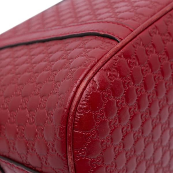 Pre-owned Gucci Mini Microguccissima Dome Satchel Red
