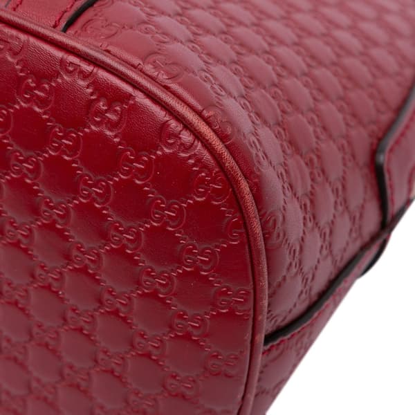Pre-owned Gucci Mini Microguccissima Dome Satchel Red
