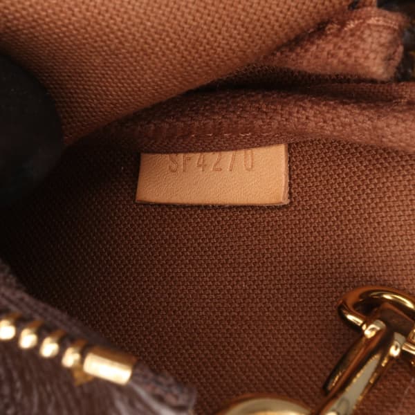Pre-owned Louis Vuitton Monogram Mini Pochette Accessoires Brown