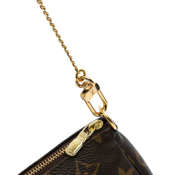 Pre-owned Louis Vuitton Monogram Mini Pochette Accessoires Brown