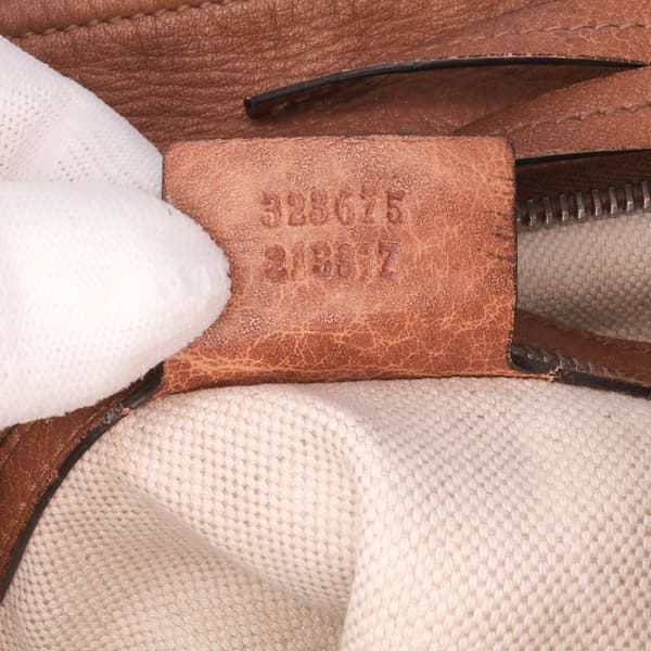 Pre-owned Gucci GG Canvas Miss GG Satchel Brown