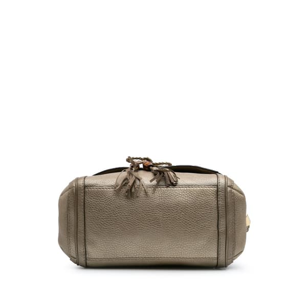Pre-owned Gucci Leather Bella Satchel Gold