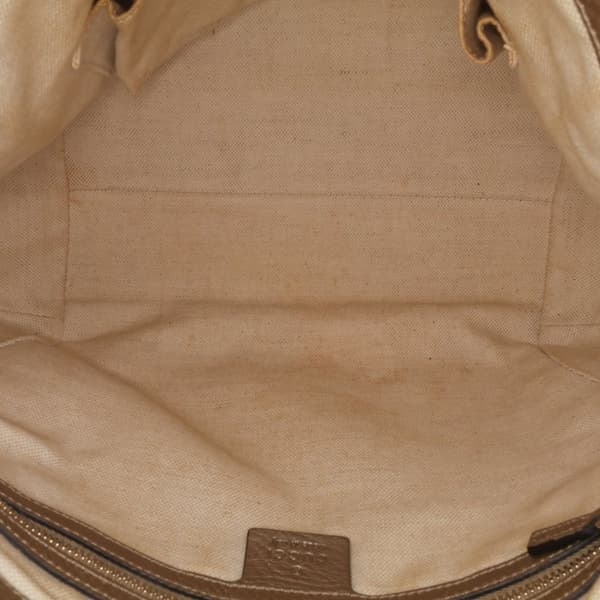 Pre-owned Gucci Leather Bella Satchel Gold
