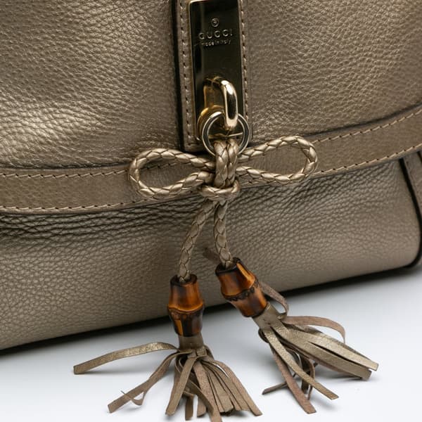Pre-owned Gucci Leather Bella Satchel Gold