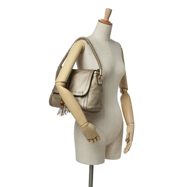 Pre-owned Gucci Leather Bella Satchel Gold