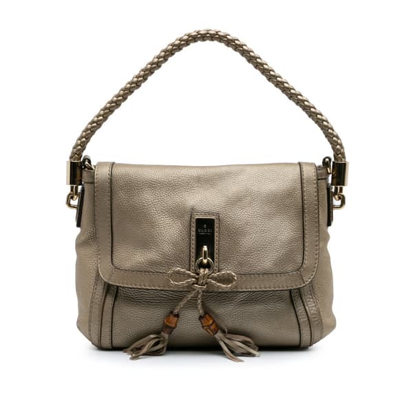 Pre-owned Gucci Leather Bella Satchel Gold