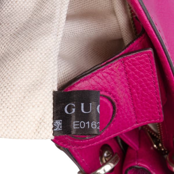 Pre-owned Gucci Small Calfskin Bamboo Shopper Satchel Pink