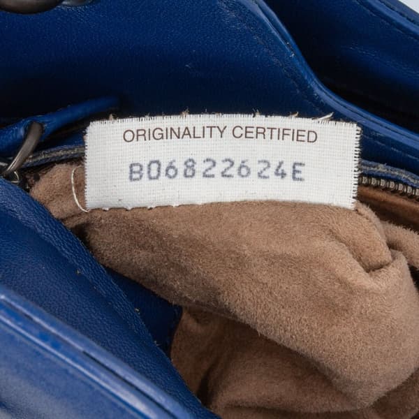 Pre-owned Bottega Veneta Nappa Intrecciato Napoli Satchel Blue