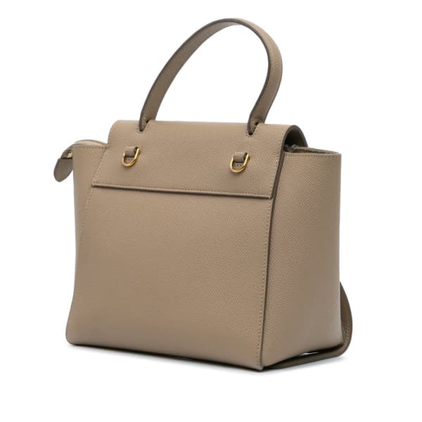 Pre-owned Celine Nano Grained Calfskin Belt Bag Brown