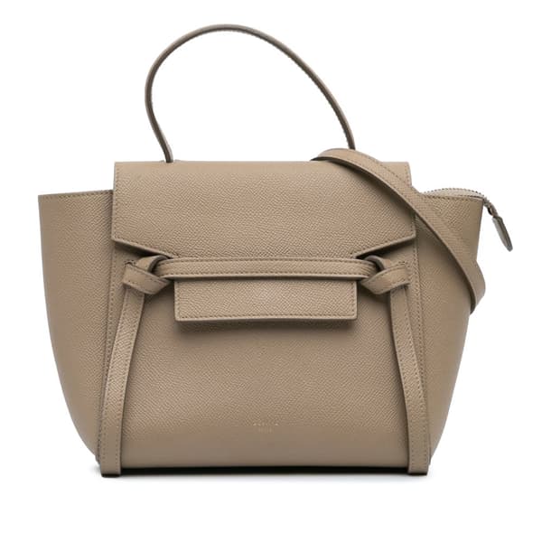 Pre-owned Celine Nano Grained Calfskin Belt Bag Brown