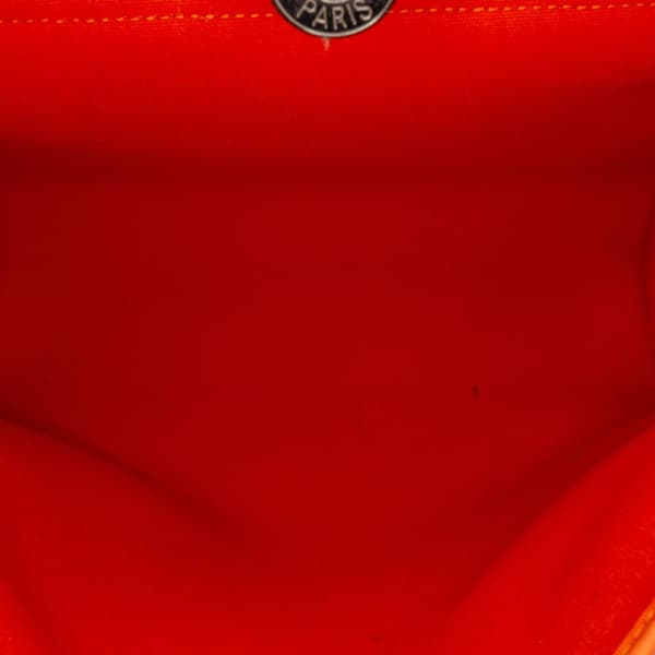 Pre-owned Hermès Toile Herbag Zip 31 Orange