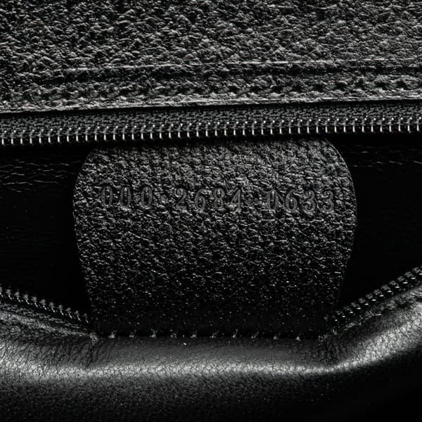 Pre-owned Gucci Calfskin Bamboo Night Black