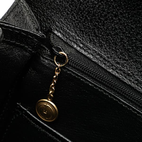 Pre-owned Gucci Calfskin Bamboo Night Black
