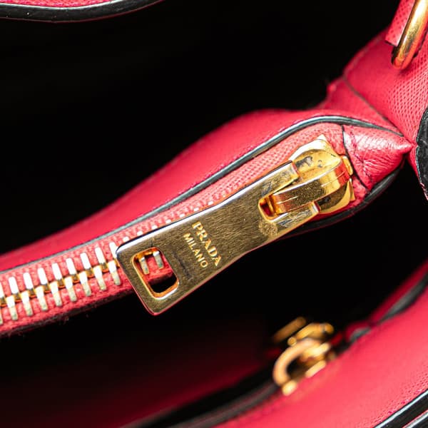 Pre-owned Prada Saffiano Soft Triple Pocket Tote Pink