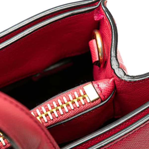 Pre-owned Prada Saffiano Soft Triple Pocket Tote Pink