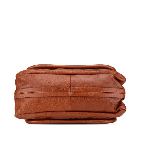 Pre-owned Chloé Medium Leather Paraty Satchel Brown