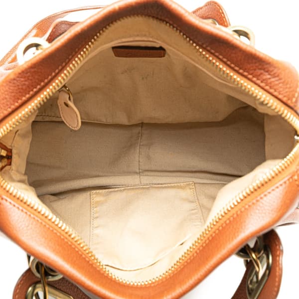 Pre-owned Chloé Medium Leather Paraty Satchel Brown