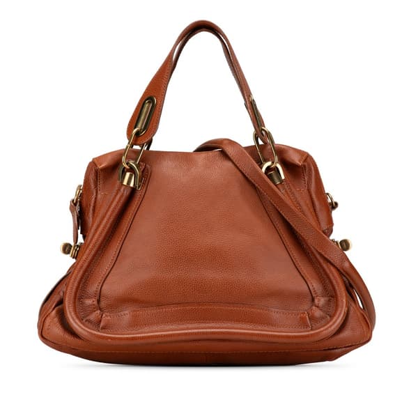 Pre-owned Chloé Medium Leather Paraty Satchel Brown