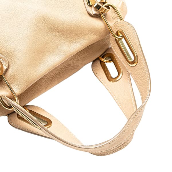 Pre-owned Chloé Medium Leather Paraty Satchel Brown