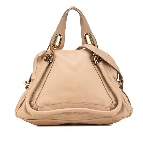 Pre-owned Chloé Medium Leather Paraty Satchel Brown