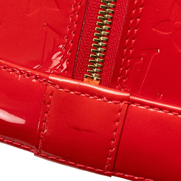 Pre-owned Louis Vuitton Monogram Vernis Alma GM Red