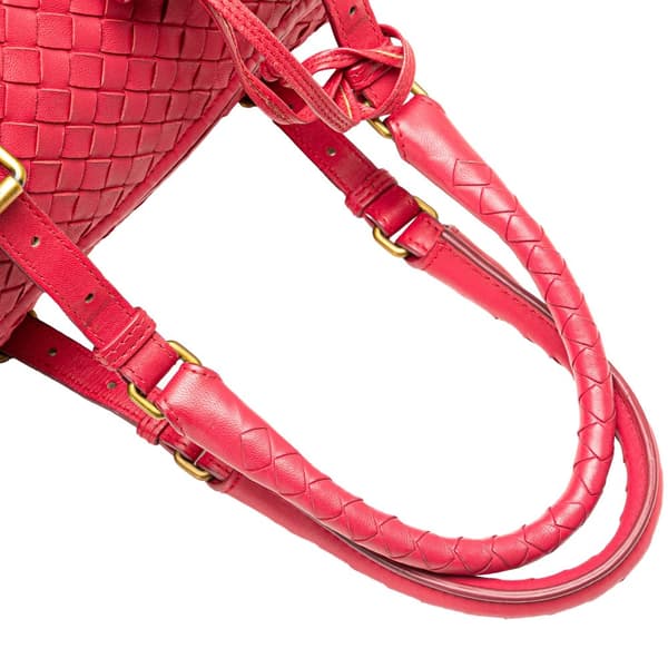 Pre-owned Bottega Veneta Nappa Intrecciato Handbag Pink
