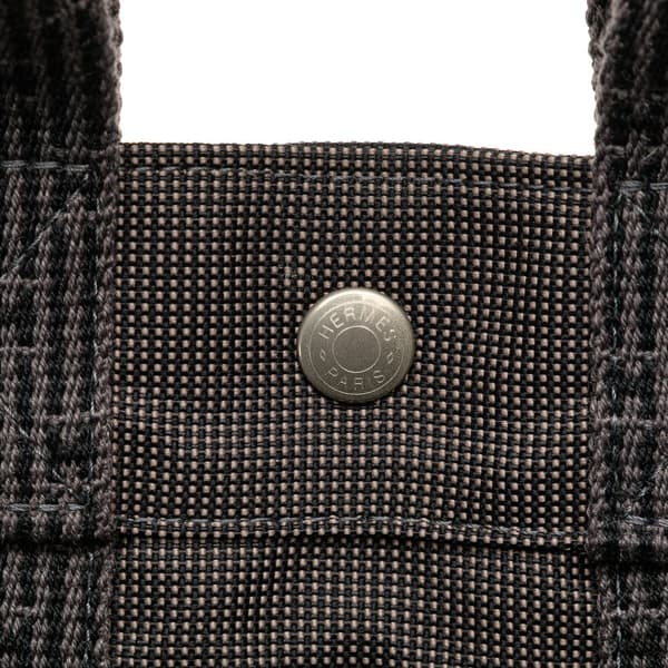 Pre-owned Hermès Toile Herline PM Gray