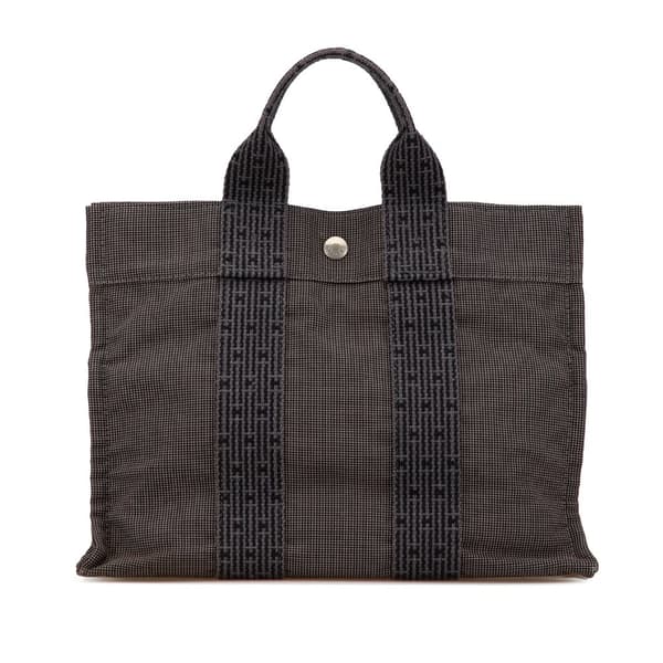 Pre-owned Hermès Toile Herline PM Gray
