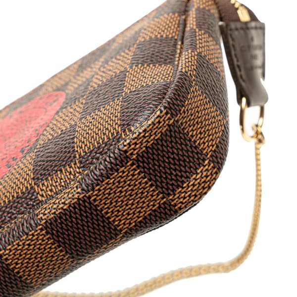 Pre-owned Louis Vuitton Damier Ebene Trunks and Bags Mini Pochette Accessoires Brown