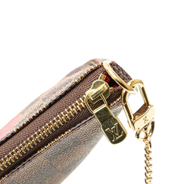 Pre-owned Louis Vuitton Damier Ebene Trunks and Bags Mini Pochette Accessoires Brown