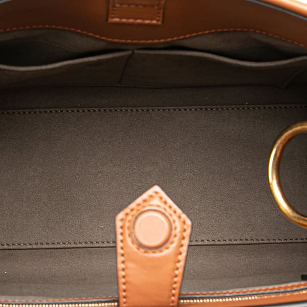 Pre-owned Fendi Small Leather Runaway Satchel Brown