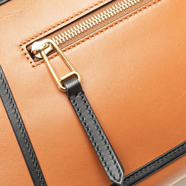 Pre-owned Fendi Small Leather Runaway Satchel Brown