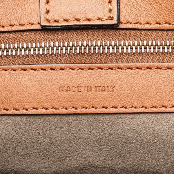 Pre-owned Fendi Small Leather Runaway Satchel Brown