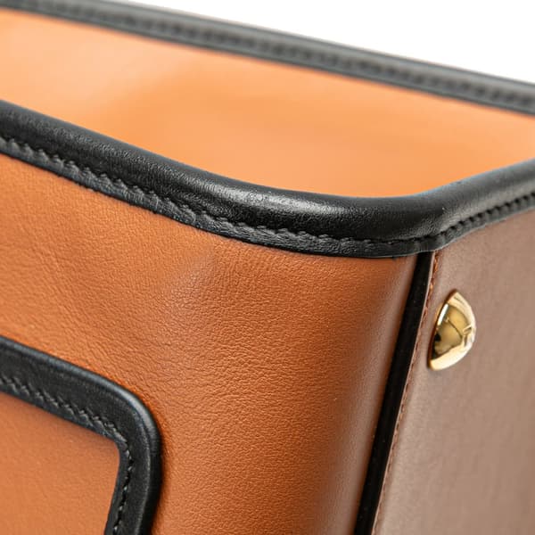 Pre-owned Fendi Small Leather Runaway Satchel Brown