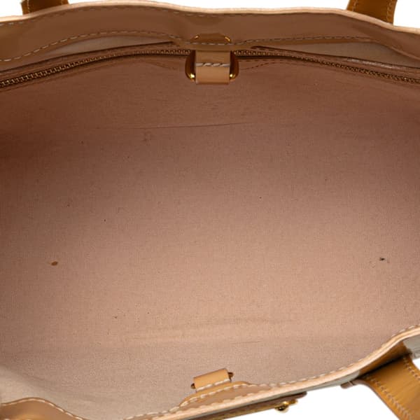 Pre-owned Louis Vuitton Monogram Vernis Wilshire PM Brown