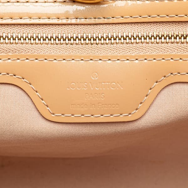 Pre-owned Louis Vuitton Monogram Vernis Wilshire PM Brown