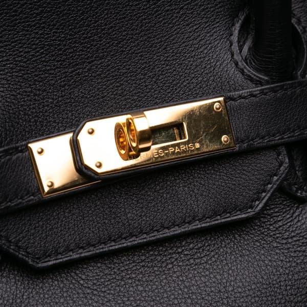 Pre-owned Hermès Swift Birkin Retourne 35 Black