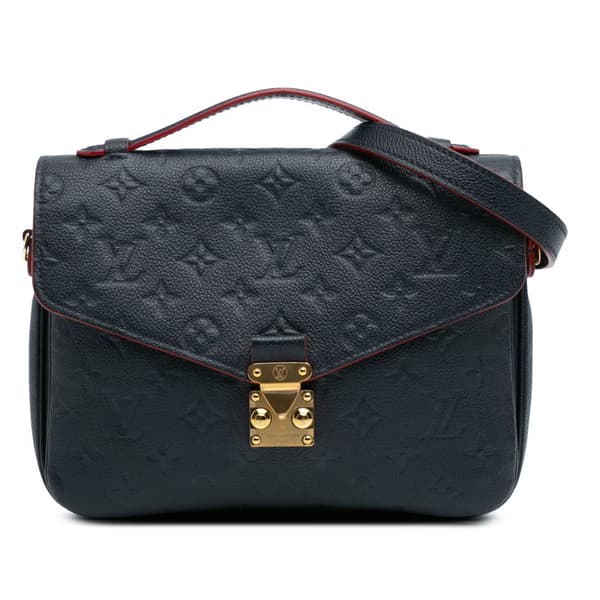 Pre-owned Louis Vuitton Monogram Empreinte Pochette Metis Blue