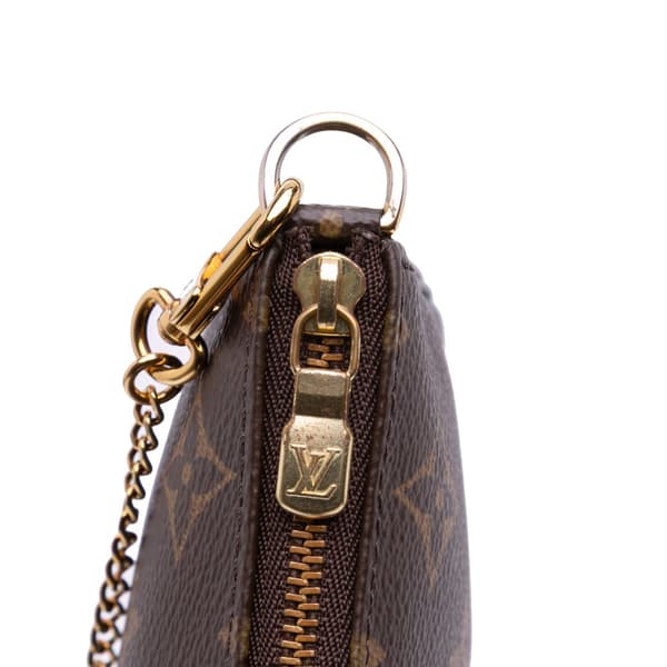 Pre-owned Louis Vuitton Monogram Mini Pochette Accessoires Brown