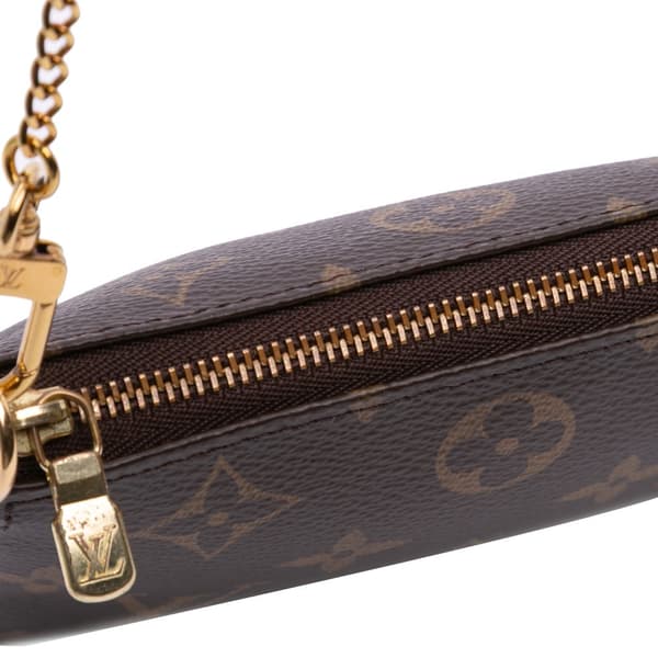 Pre-owned Louis Vuitton Monogram Mini Pochette Accessoires Brown