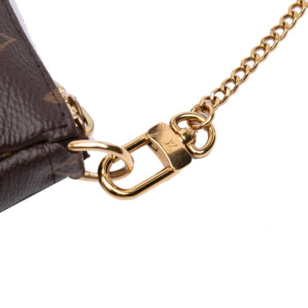 Pre-owned Louis Vuitton Monogram Mini Pochette Accessoires Brown
