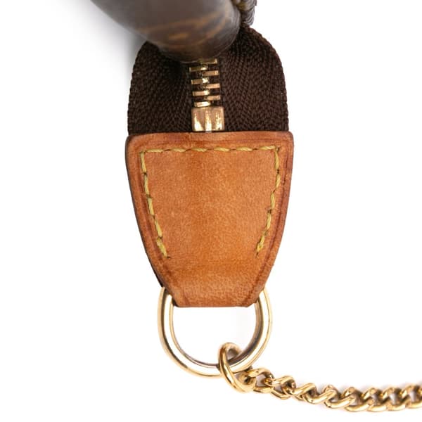 Pre-owned Louis Vuitton Monogram Mini Pochette Accessoires Brown