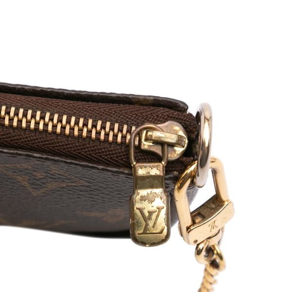 Pre-owned Louis Vuitton Monogram Mini Pochette Accessoires Brown