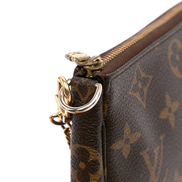 Pre-owned Louis Vuitton Monogram Mini Pochette Accessoires Brown