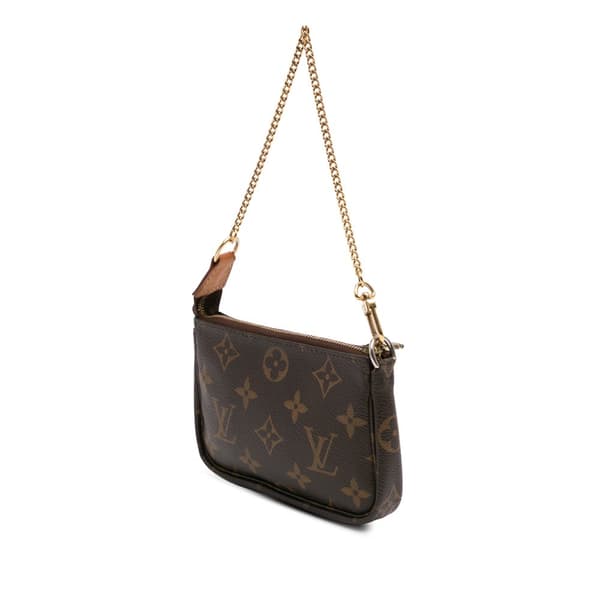 Pre-owned Louis Vuitton Monogram Mini Pochette Accessoires Brown