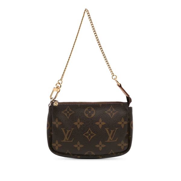 Pre-owned Louis Vuitton Monogram Mini Pochette Accessoires Brown